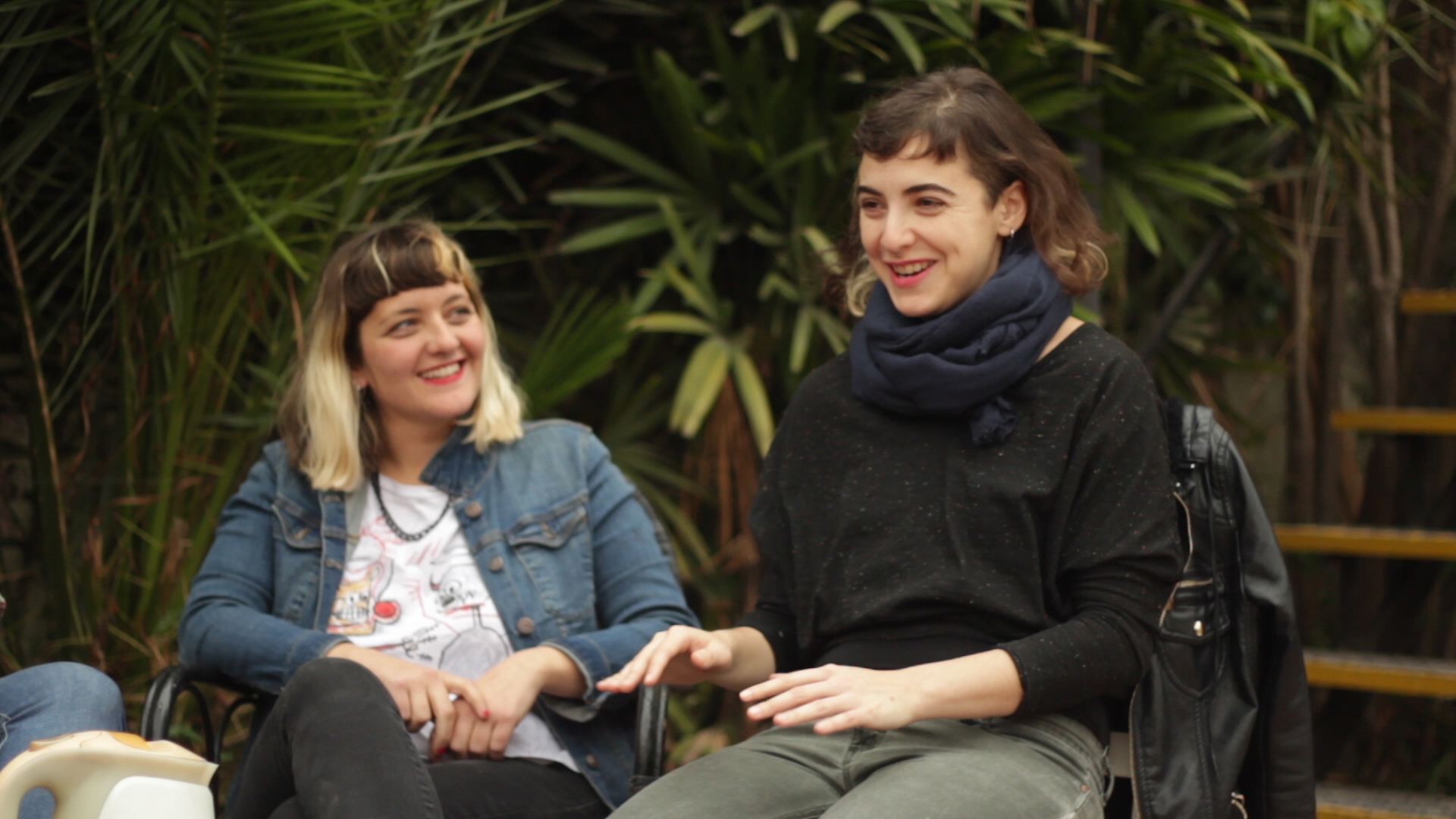 Pupy y Mariana, integrantes de Macumbias